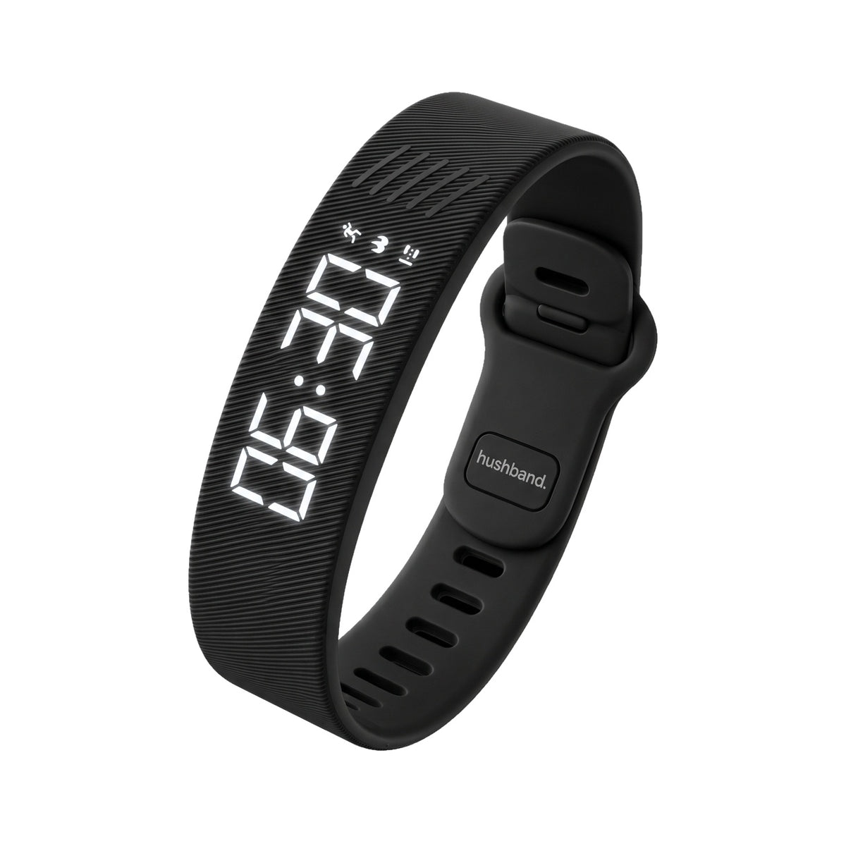 HushBand™ Silent Vibrating Alarm Watch - Midnight Black
