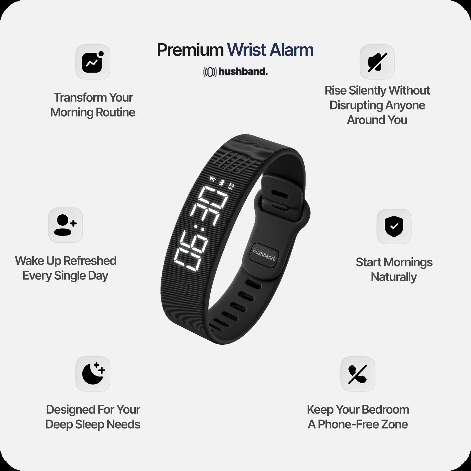 HushBand™ Sleep Watch — Black