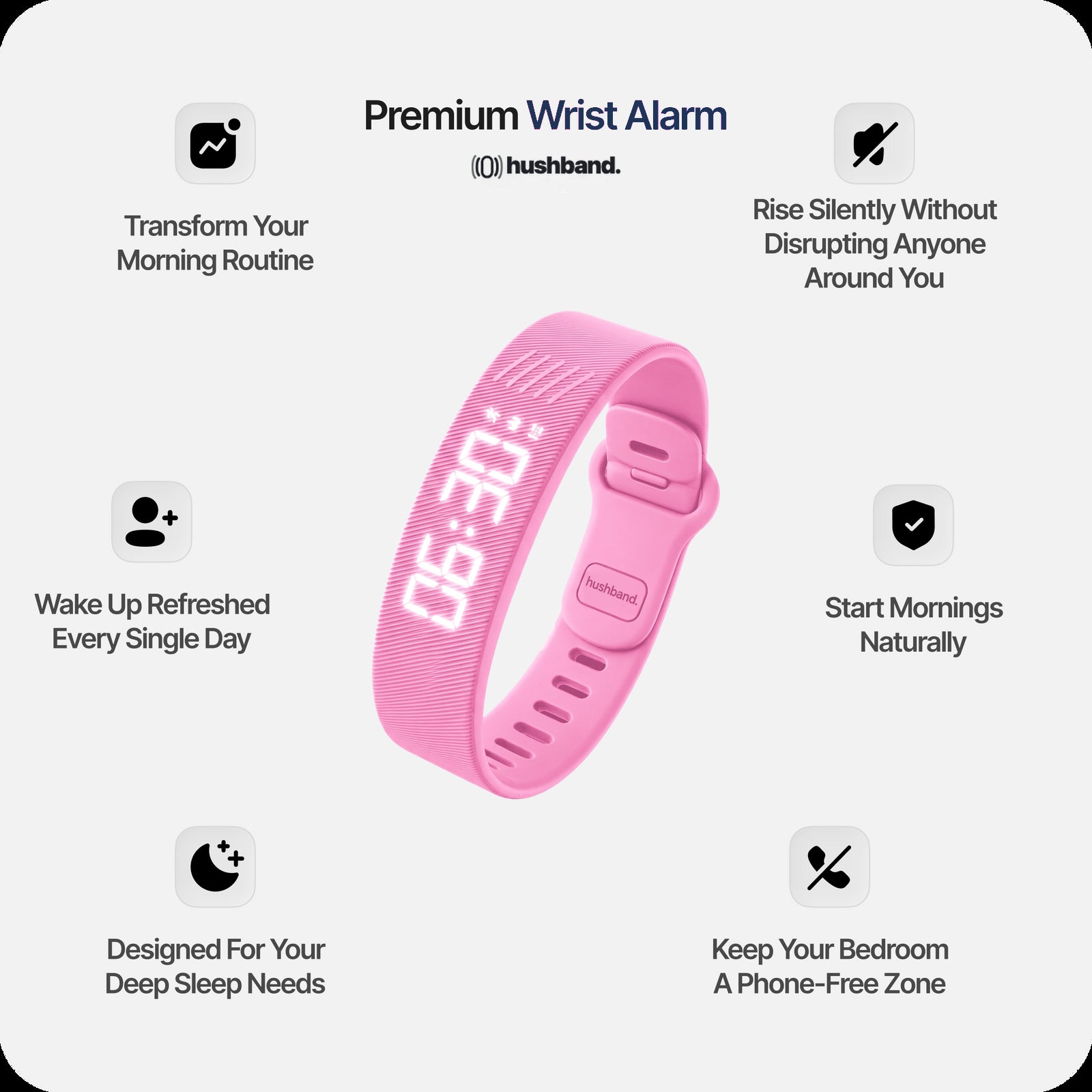 HushBand™ Sleep Watch — Pink