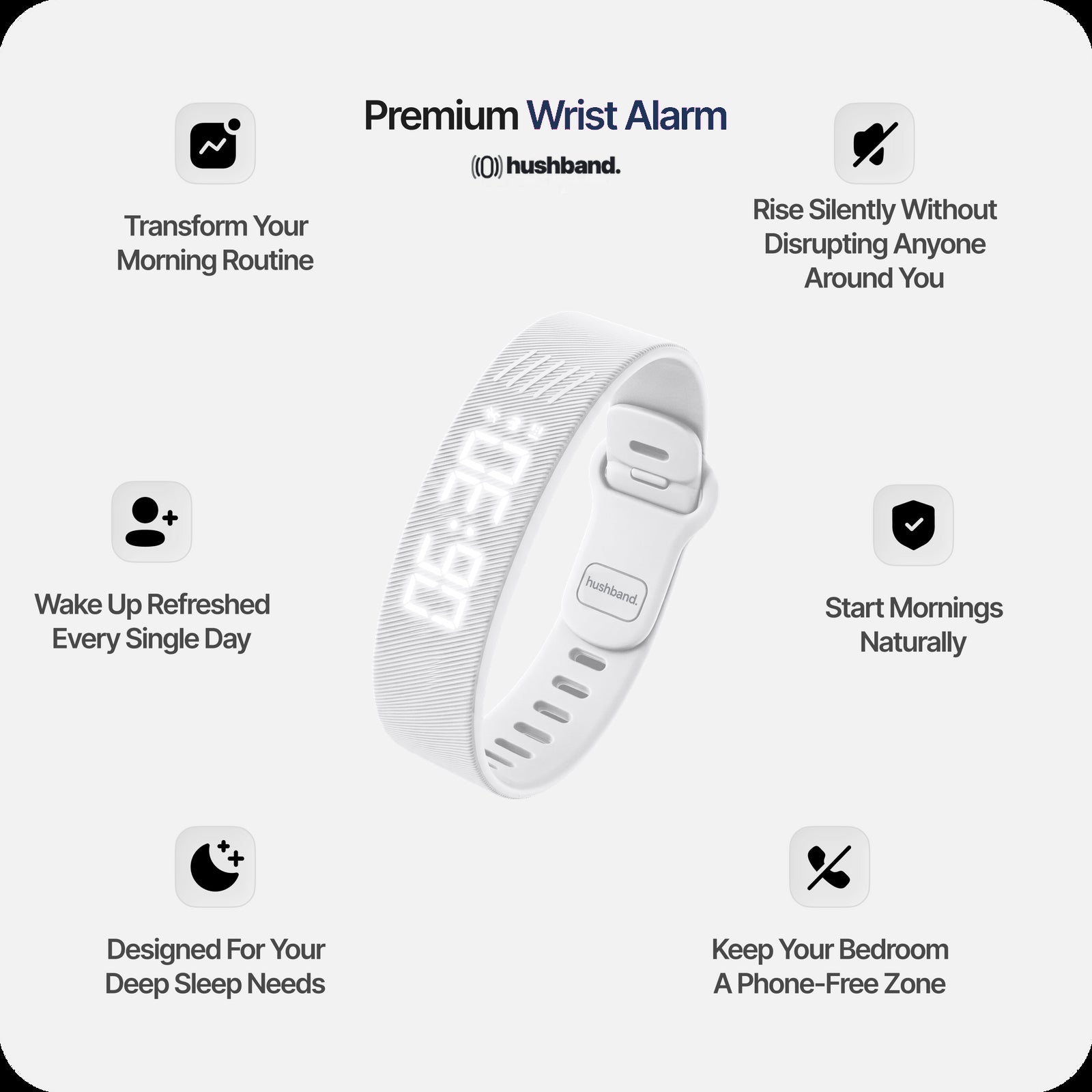 HushBand™ Sleep Watch — White